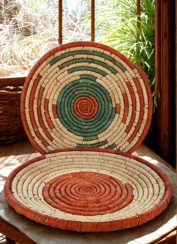 صحن خوص ابيض (كبير)