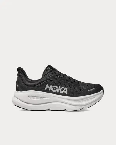 HOKA - Bondi 9 Black / White Running Shoes
