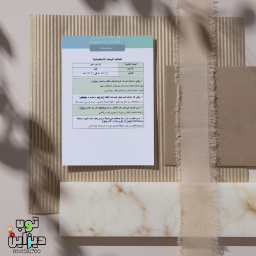 تقرير تأملات وحدة استقصائية
