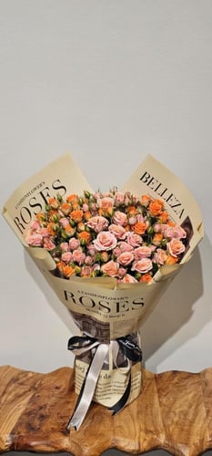 بوكية ورد خوخي ناعم