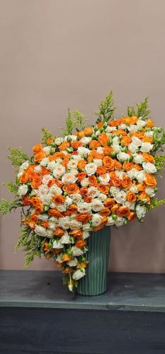 فازه ورد ب الاورنج و الابيض