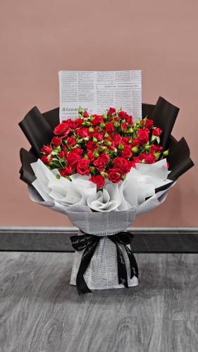 باقة البيبي روز الاحمر