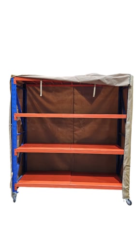 رفوف تخزين مستودعات ابيض - اسود حمولة 300.كجم