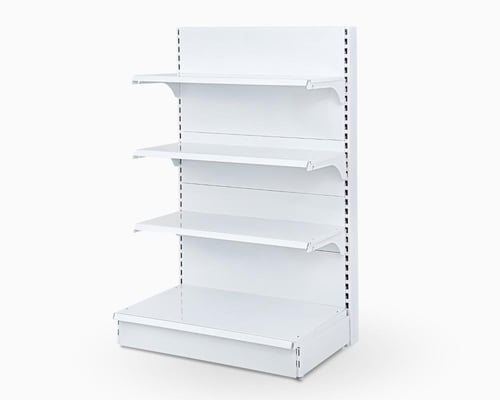 رفوف سوبرماركت وسطي رصاصي