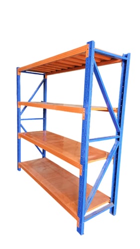 رفوف تخزين مستودعات ابيض - اسود حمولة 300.كجم