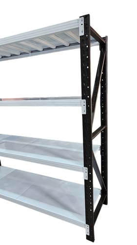 رفوف تخزين مستودعات ابيض - اسود حمولة 300.كجم