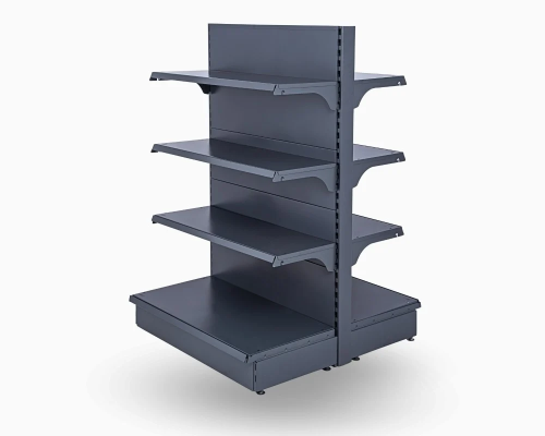 رفوف سوبرماركت وسطي رصاصي