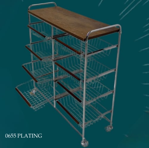 رفوف سطح خشبي عدة الوان