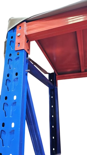 رفوف تخزين مستودعات ابيض - اسود حمولة 300.كجم