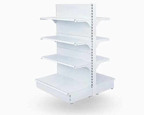 رفوف سوبرماركت وسطي ابيض