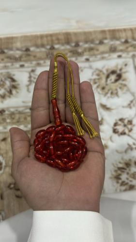 سبحه فاتوران احمر شفاف