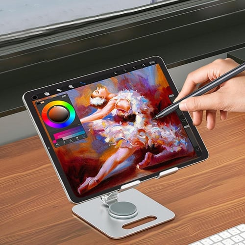 حامل تابلت مكتبي متين – دوران 360°، قابل للطي ، مص...