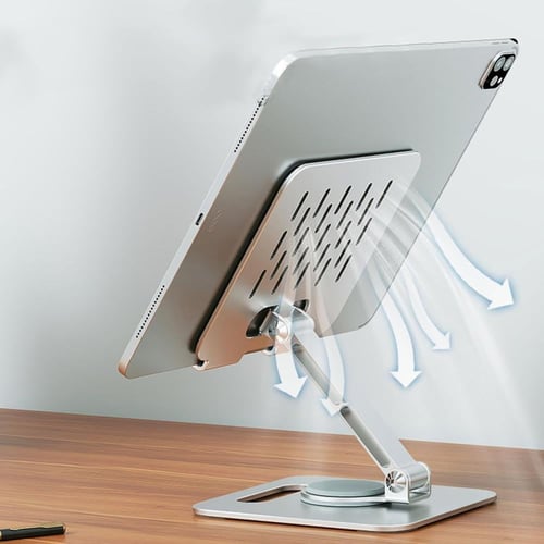 حامل تابلت مكتبي متين – دوران 360°، قابل للطي ، مص...