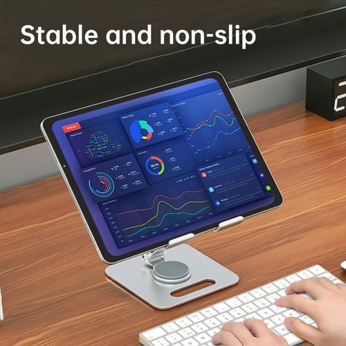 حامل تابلت مكتبي متين – دوران 360°، قابل للطي ، مص...