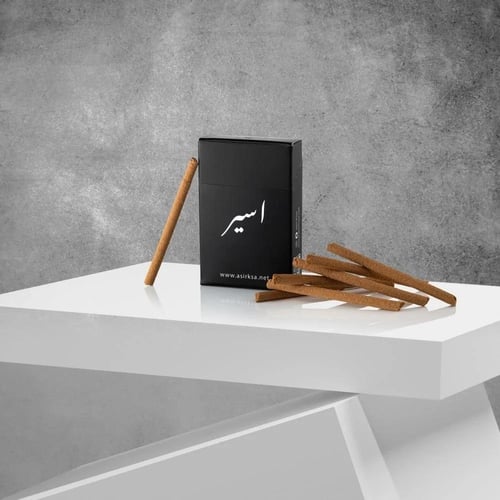 أعواد بخور أسير - بخور طبيعي فاخر 25 عود - مع قاعد...