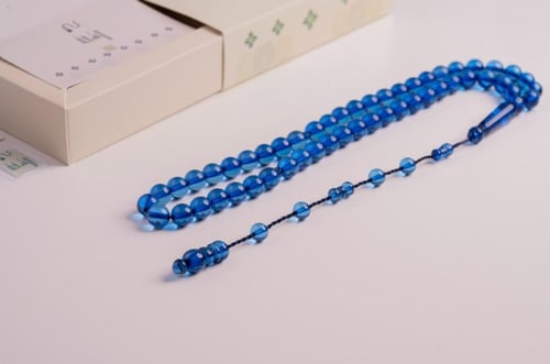 مسباح بكلايت ازرق شفاف تمليكه