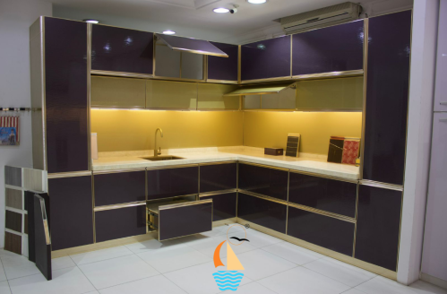 مطبخ المنيوم قطاع خاص مع درف يوفي خاص بشركة سندباد...