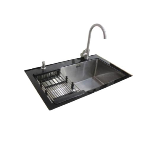 مجلى استانلس ستيل مقاس 75x48 مغطى بطبقة من الزجاج...