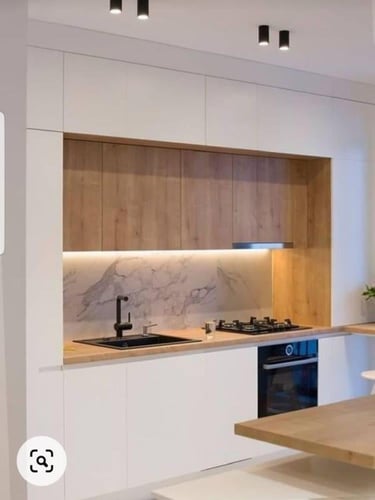 مطبخ المنيوم قطاع خاص مع درف خشب الماني او ايطالي...