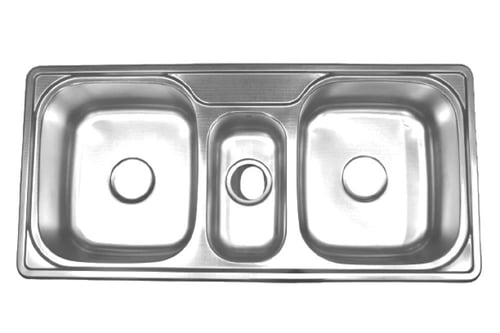 مجلى استانلس ستيل ضد الخدش سندباد مقاس 102x49 مع ث...