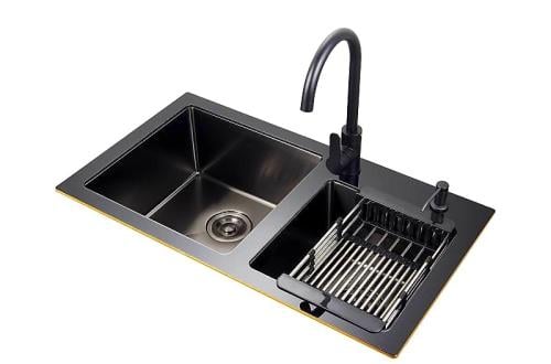 مجلى استانلس ستيل.46x84 مغطى بطبقة من الزجاج 6 ملم...