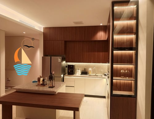 مطبخ المنيوم قطاع خاص مع درف خشب الماني او ايطالي...