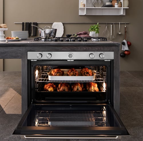 فرن بلت ان غاز ايطالي 90 سم 10 وظائف 141 لتر البا