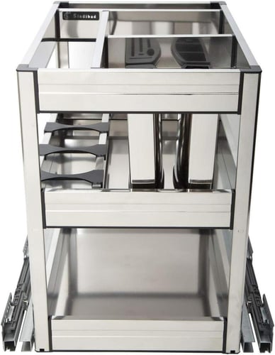 وحدة متعددة الوضائف للمطبخ ، فضى، ستانلس ستيل، فضي...