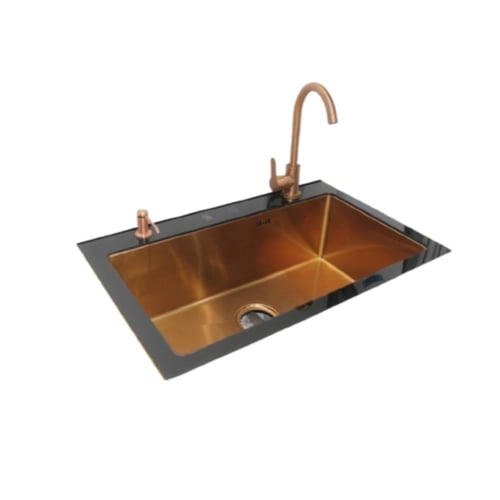 مجلى استانلس ستيل مقاس 75x48 مغطى بطبقة من الزجاج...