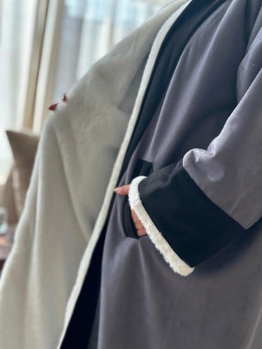 فرو مخمل شاموه مع وشاح مخمل