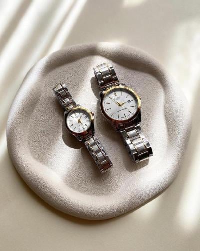 بكج ساعات كاسيو كبلز فضي - ذهبي