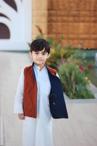 سديري جوخ دبل فيس للاطفال كحلي /جملي