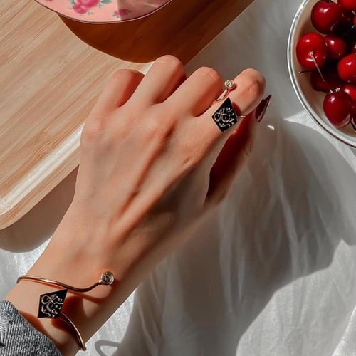 اسوارة وخاتم بالاسم - تصميم حسب الطلب