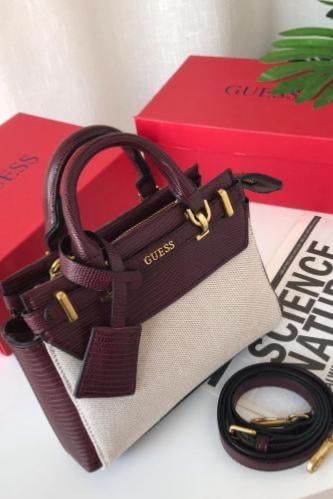 شنطة جيس - بيج وبرغندي