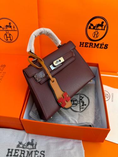 هرمز قفل فضي - برغندي عنابي 22 CM