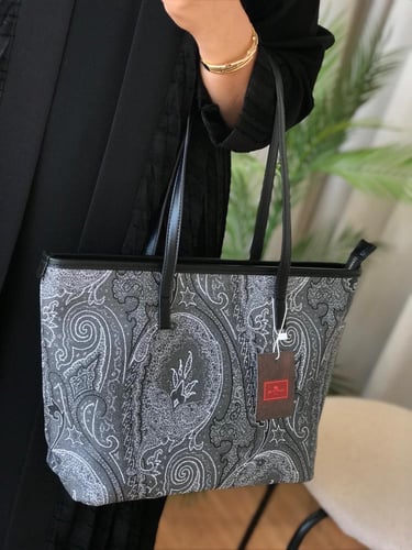 شنطة ايترو L - رمادي واسود