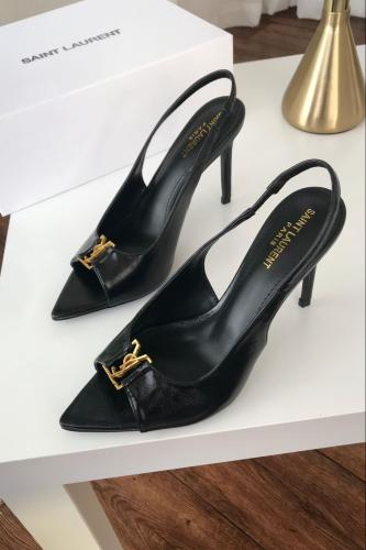 كعب سان لوران ساده - اسود مطفي