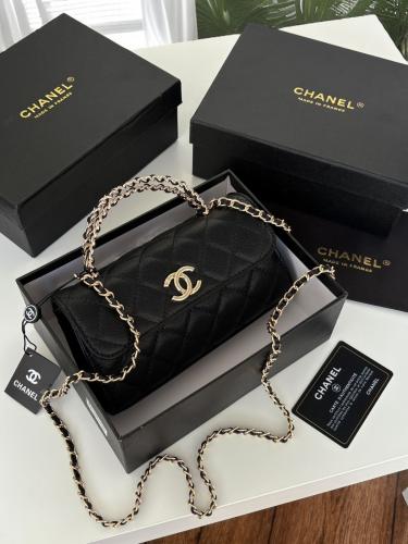 شنطة شانيل - اسود ذهبي