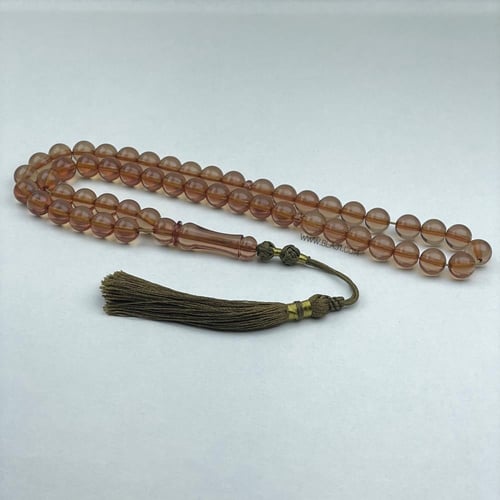 سبحة زعفران - عسلي شفاف