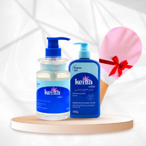 بكج كينتا وايت للجسم – لوشن تفتيح + جل استحمام + ل...