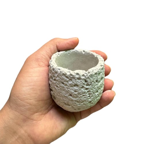 قالب سيليكون مبخرة او شمعدان بنمط حجر بركاني