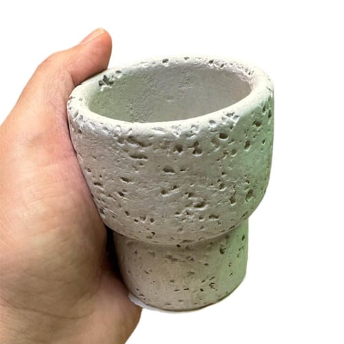 قالب سيليكون مبخرة او شمعدان بنمط حجري