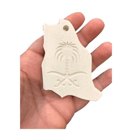 قالب سيليكون خريطة المملكة بشعار سيفين ونخلة