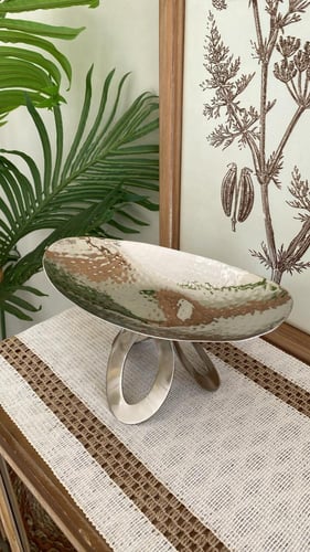 تقديمة استيل هندي بقاعدة انيقة وجودة عاليه بمقاسين