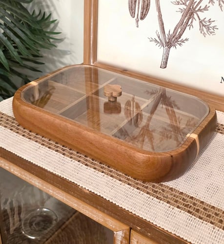 تقديمه خشبيه مقسمه مستطيله