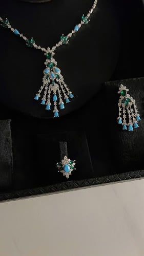 Turquoise stone set