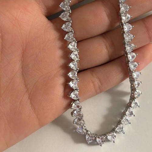 Hearts stacked necklace