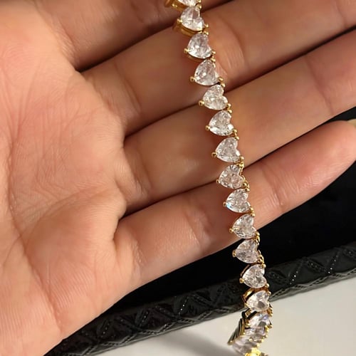 Hearts stacked necklace