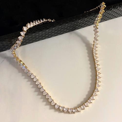 Hearts stacked necklace