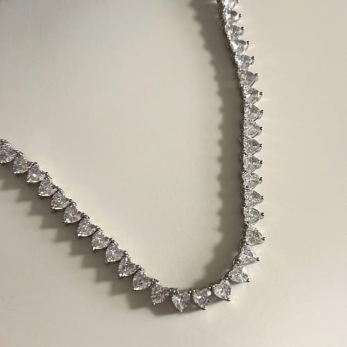 Hearts stacked necklace